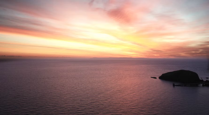 Image of a sunset over the sea